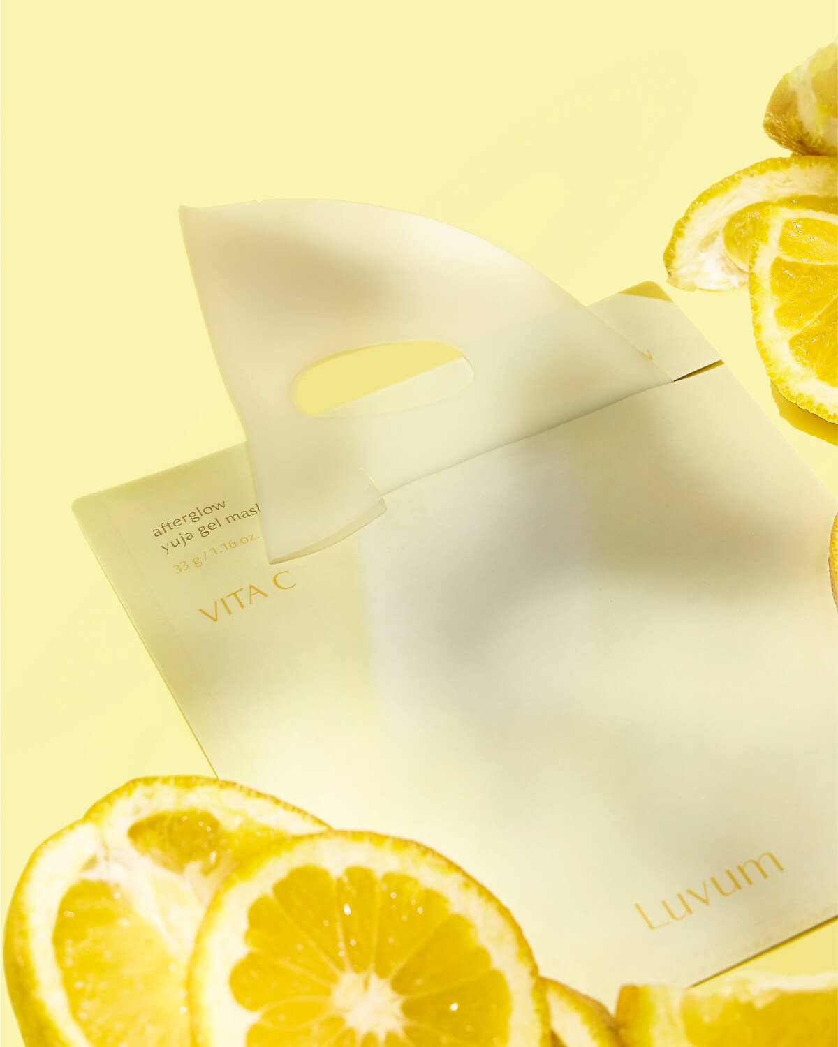Luvum Afterglow Yuja Gel Mask_Brightening Vitamin C Overnight Hydrogel Mask x5