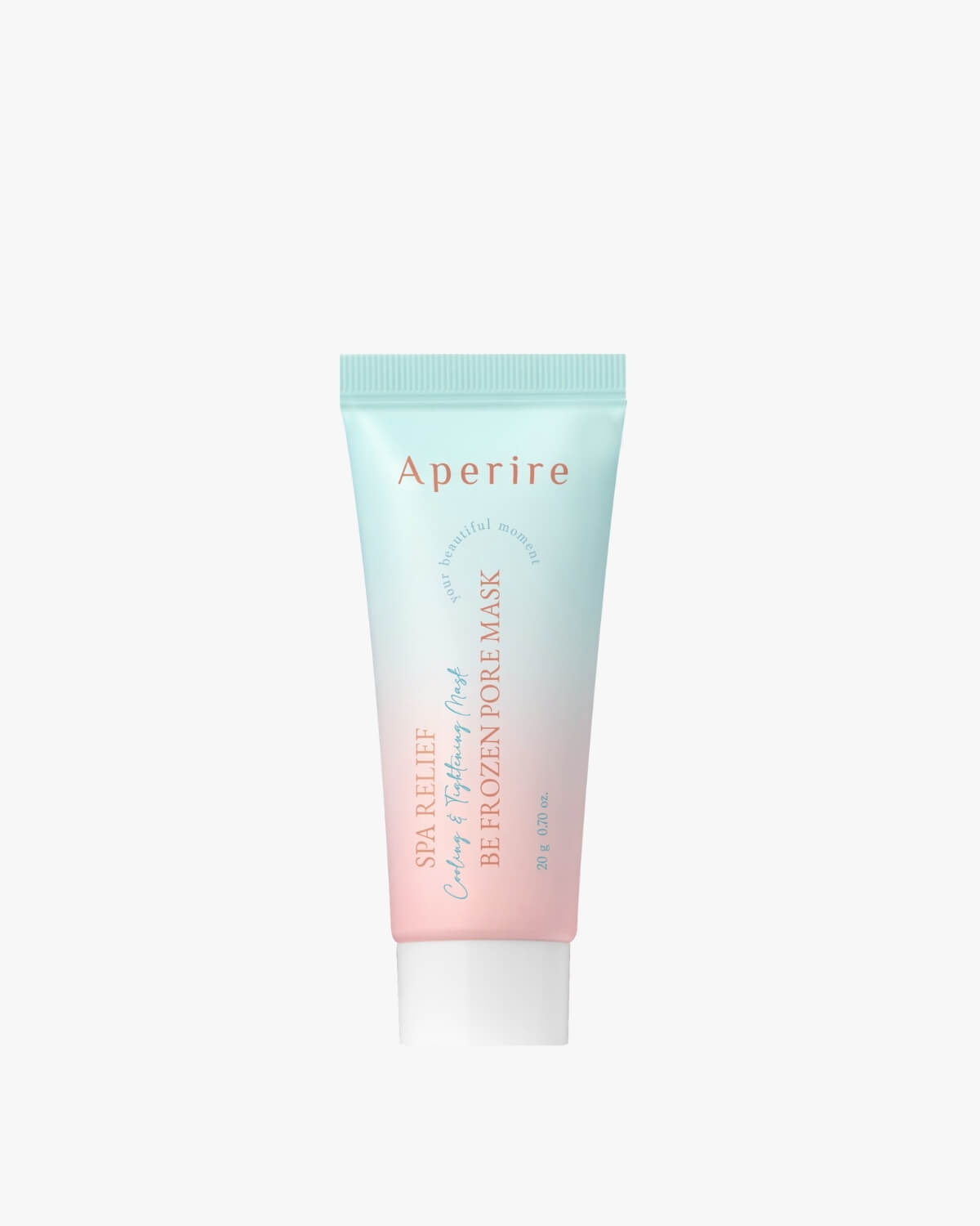Aperire Spa Relief Cooling & Tightening Be Frozen Pore Mask mini tube, 20g/0.70 oz, for pore care on the go.