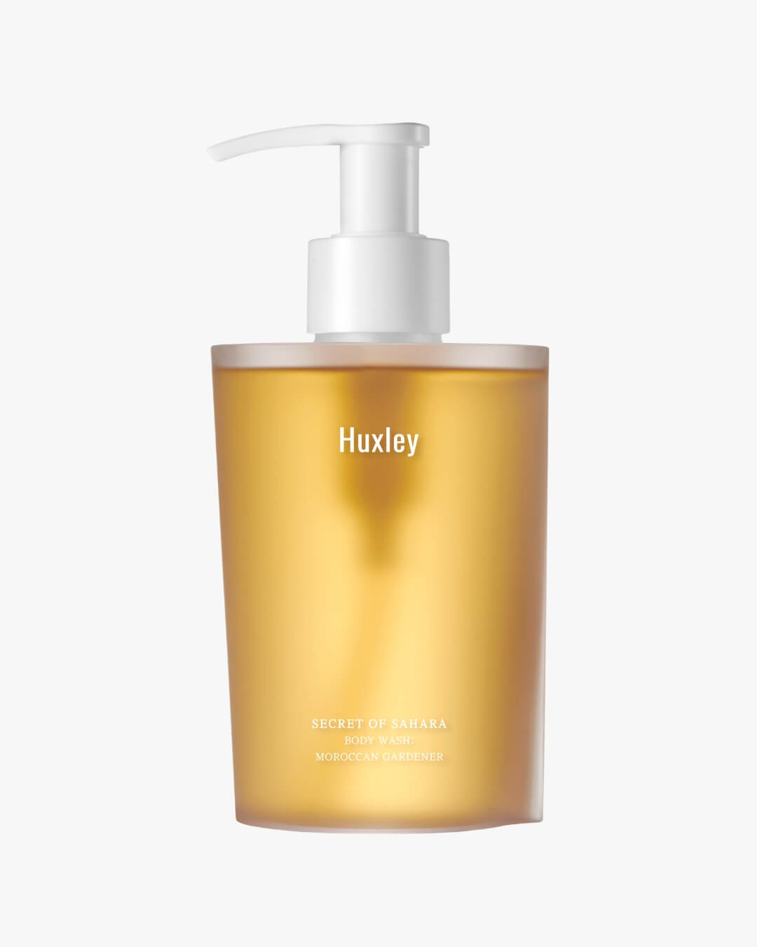 Huxley Secret of Sahara Body Wash Moroccan Gardener bottle with pump dispenser.