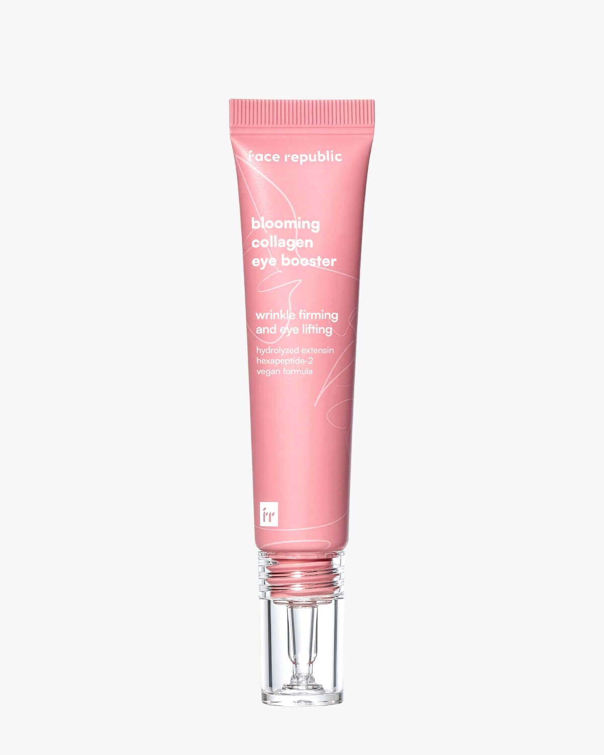 Face Republic Blooming Collagen Eye Booster tube with wrinkle firming and eye lifting claims.