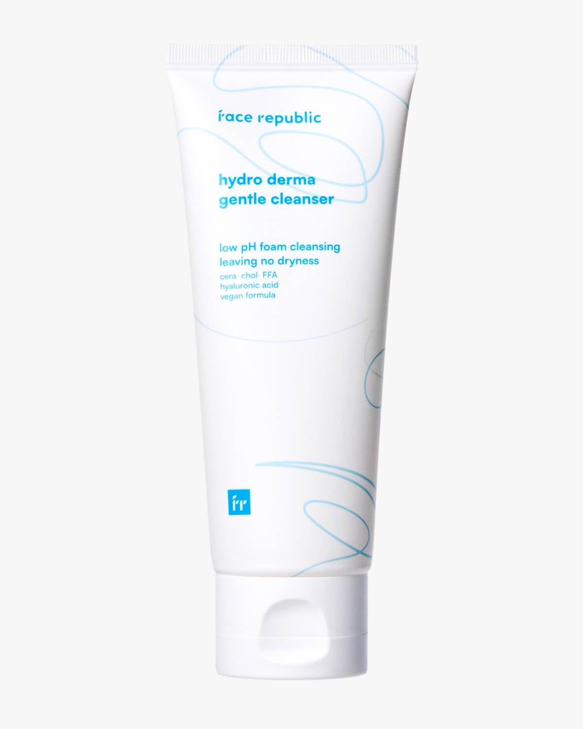 Front view of Face Republic Hydro Derma Gentle Cleanser 100ml tube on a white background.