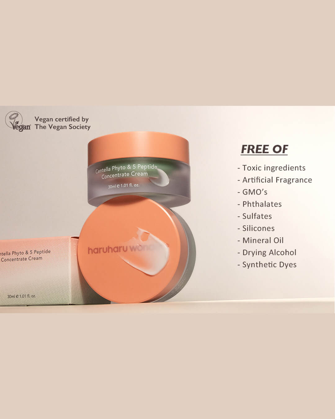 Ohlolly K-Beauty Skincare Centella Phyto & 5 Peptide Concentrate Cream