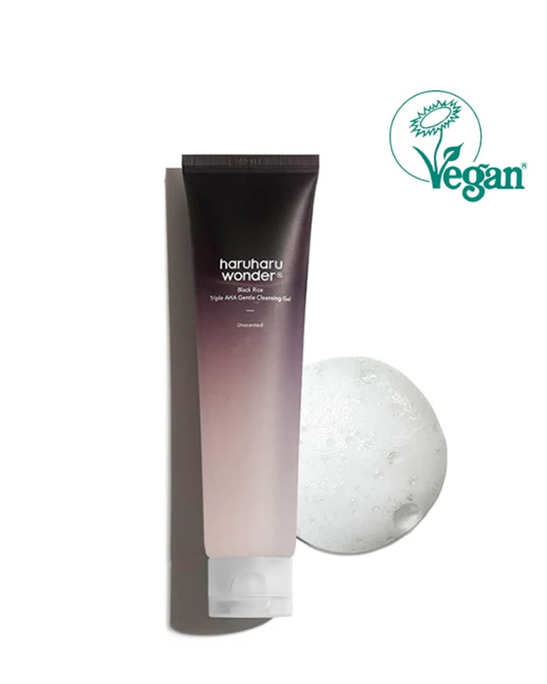 Haruharu Wonder Black Rice Triple AHA Cleansing Gel ingredients: Fermented Rice, Beta-Glucan, Bamboo, Trehalose.