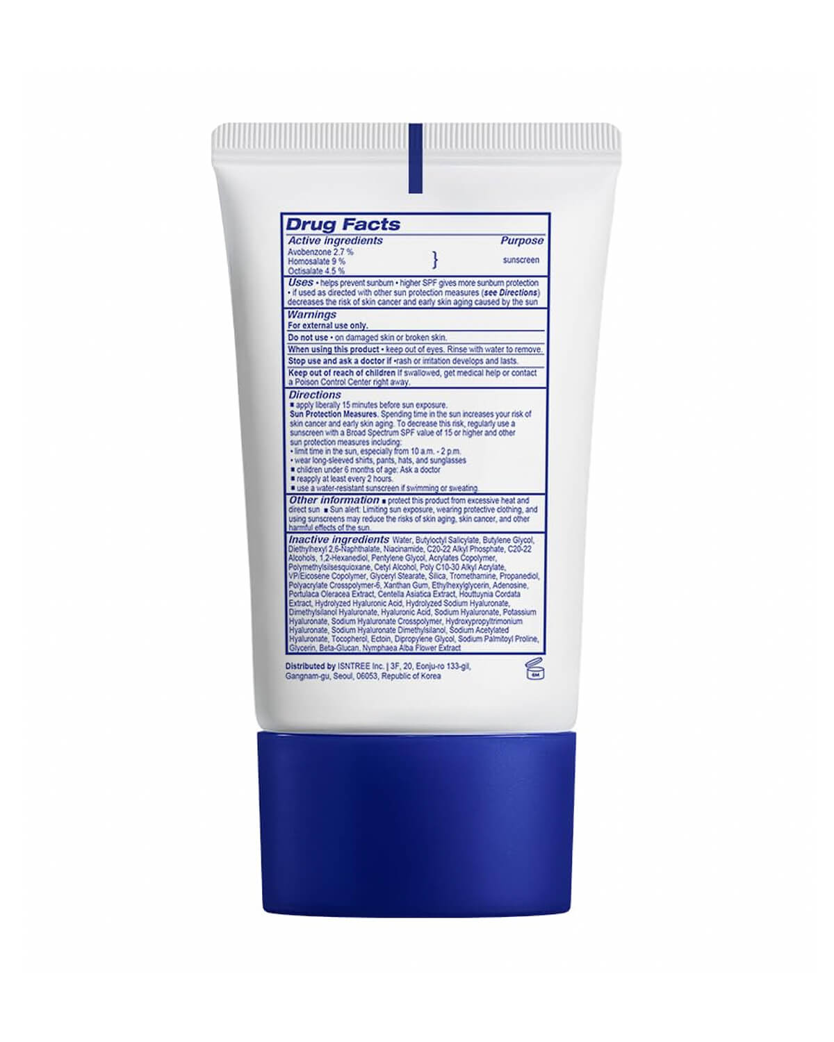 Isntree Hyaluronic Acid Daily Sun Gel_Hydrating and Soothing Complete Daily Sunscreen
