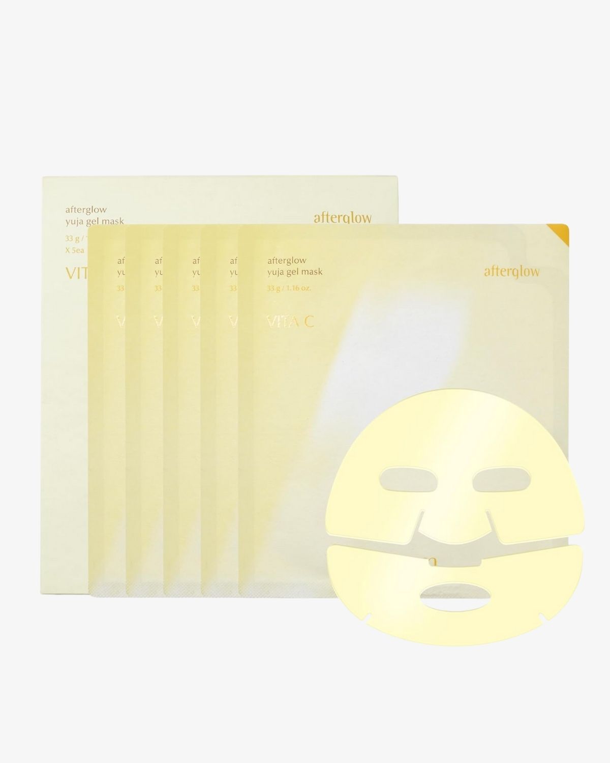 Luvum Afterglow Yuja Gel Mask_Brightening Vitamin C Overnight Hydrogel Mask x5