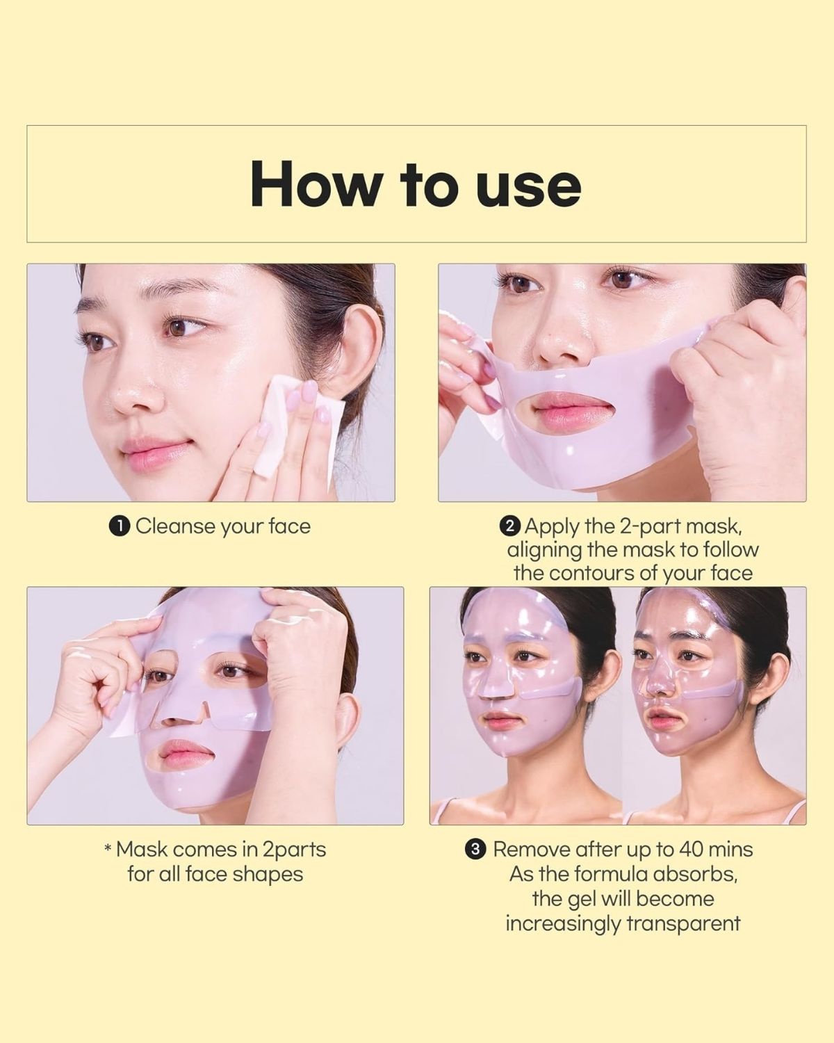 Luvum Afterglow Yuja Gel Mask_Brightening Vitamin C Overnight Hydrogel Mask x5