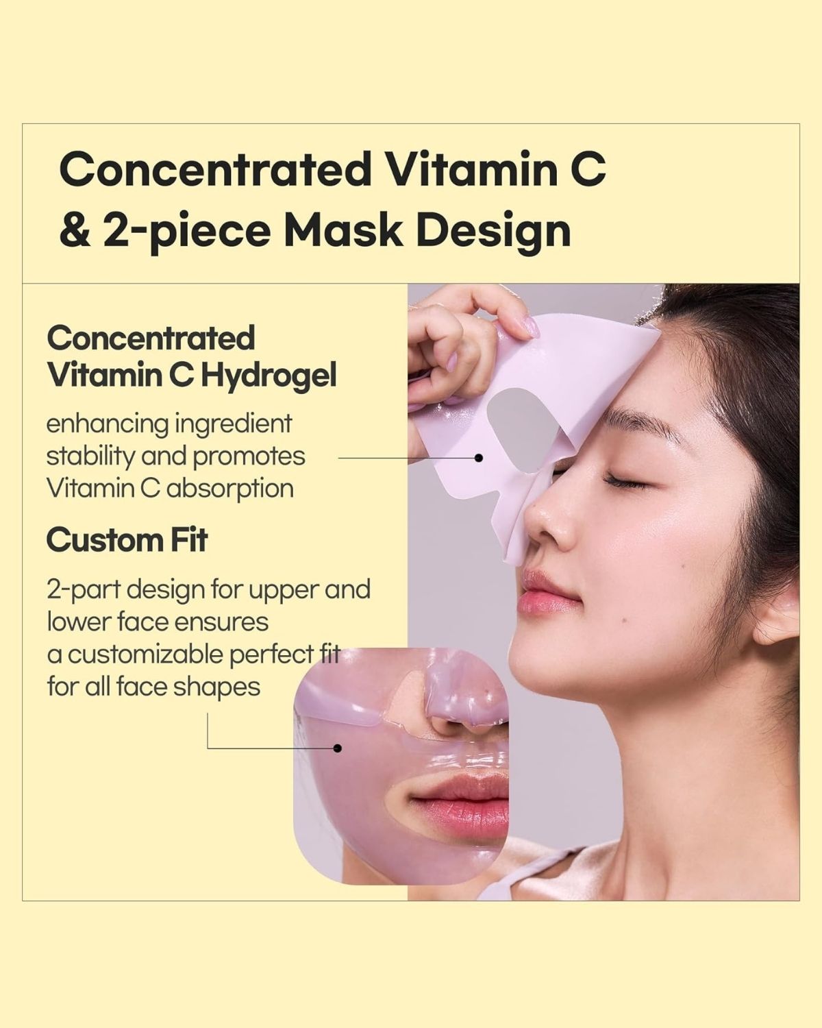 Luvum Afterglow Yuja Gel Mask_Brightening Vitamin C Overnight Hydrogel Mask x5