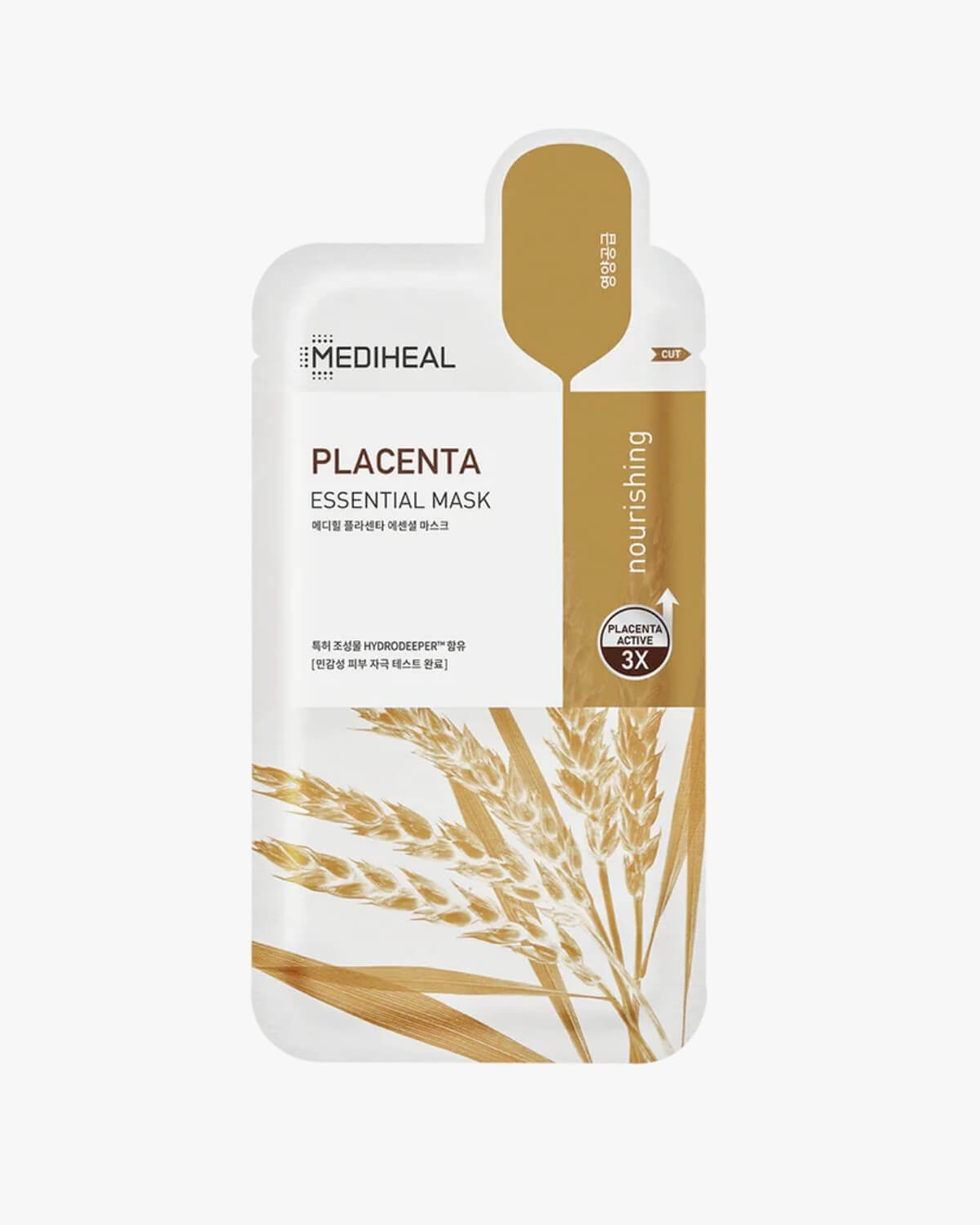 Mediheal Placenta Essential Mask_Vegan Nourishing & Firming Sheet Mask, product on a white background