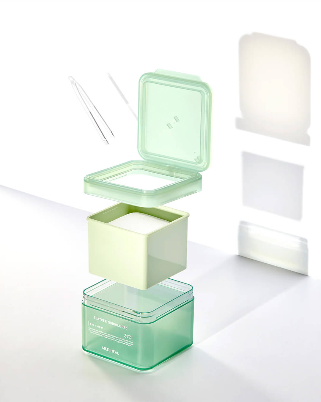 Mediheal Tea Tree Trouble Pad_Daily Toner + Treatment Mask Pad, showing the product's packaging