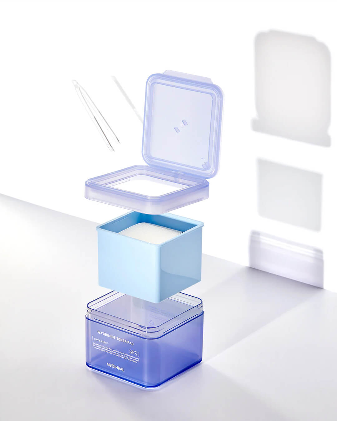 Mediheal Watermide Toner Pad_Hydrating & De-puffing Treatment Mask Pad, product on a white background