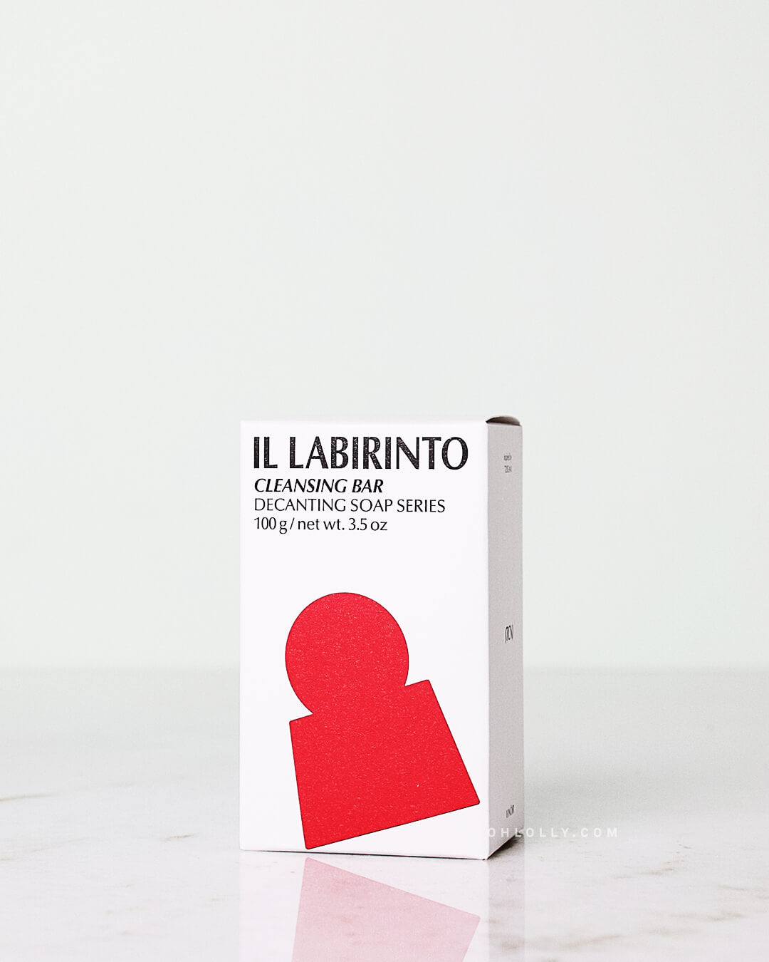 Ohlolly Korean Skincare Vinoir Decanting Cleansing Bar | Il Labirinto for Face and Body, Box on tabletop