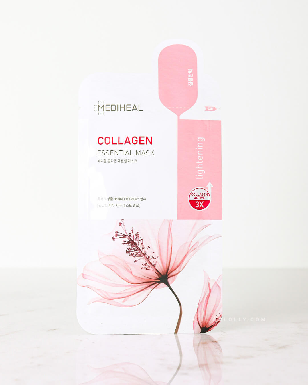 Mediheal Collagen Essential Mask_Revitalizing & Firming Sheet Mask, product on tabletop