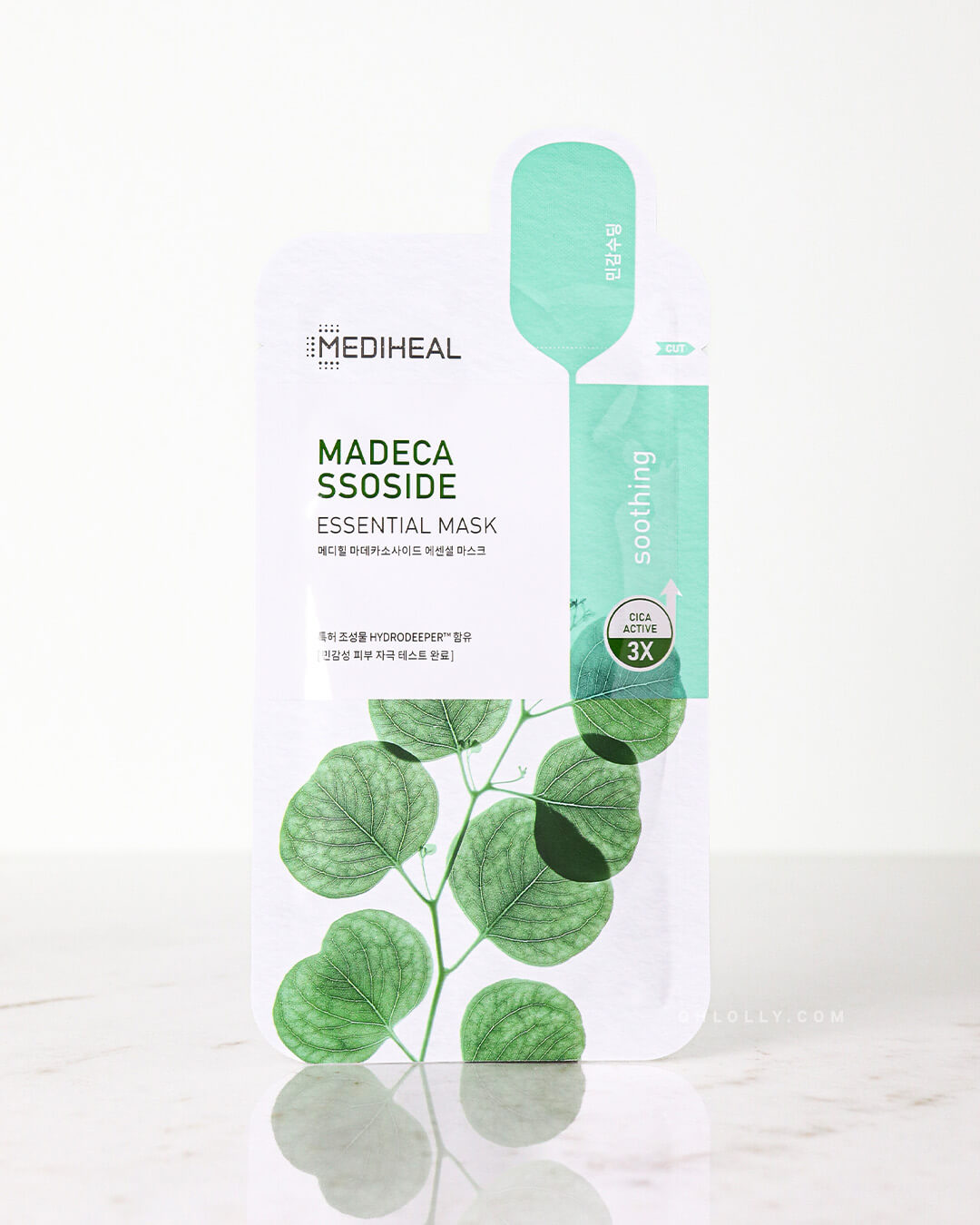 Mediheal Madecassoside Essential Mask_Soothing & Balancing Sheet Mask, product on a table top