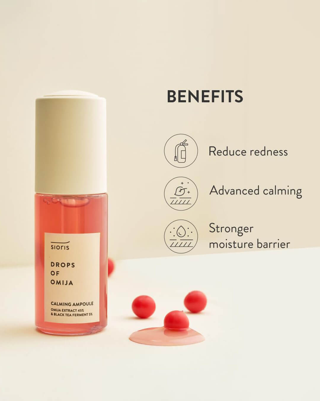 Ohlolly Korean Skincare K-beauty Sioris Drops of Omija Calming Ampoule