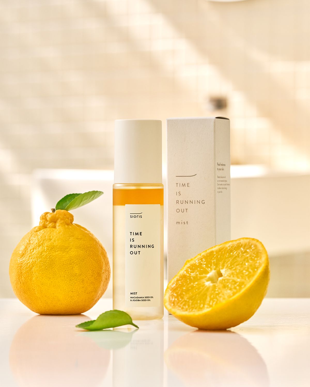 Sioris Time is Running Out Mist with yuja fruit water for hydrating and nourishing skin