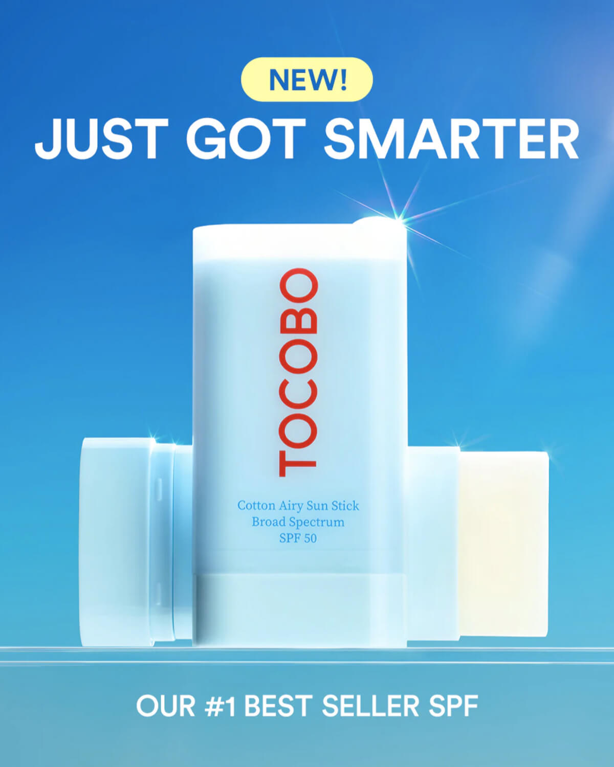 Tocobo Cotton Airy Sun Stick_Weightless Sunscreen Stick for On-the-go Reapplication