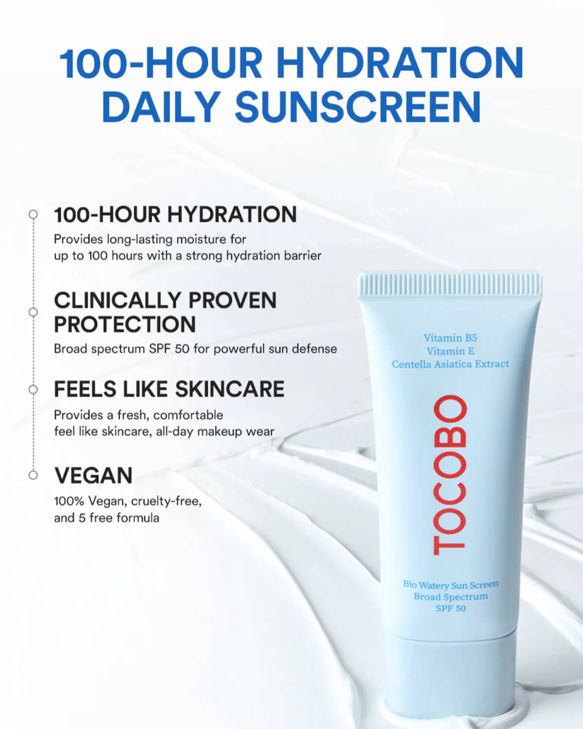 Tocobo Bio Watery Sun Screen_Lightweight Vegan Sunscreen + Moisturizing Hydration