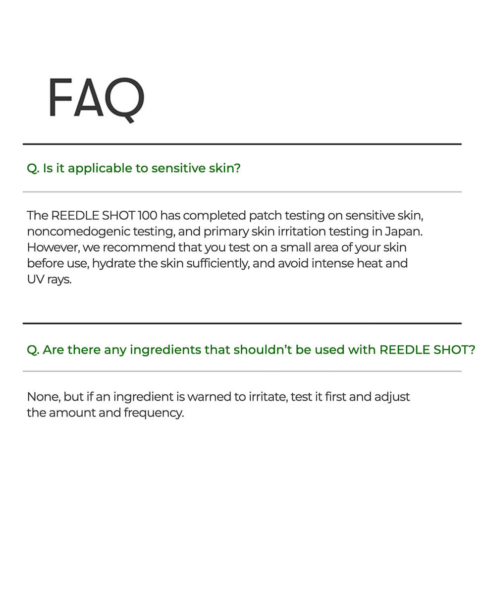 Ohlolly K-Beauty Skincare VT Cosmetics Reedle Shot 100 FAQ