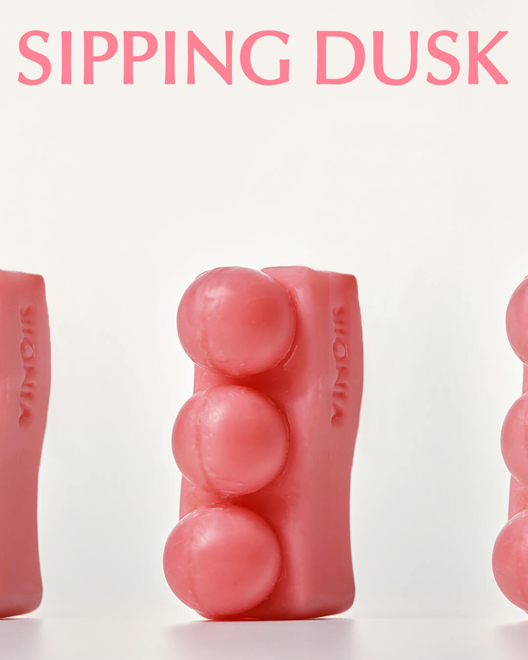 Vinoir Sipping Dusk moisturizing shower bar for body cleansing. Pink shower bar soap.