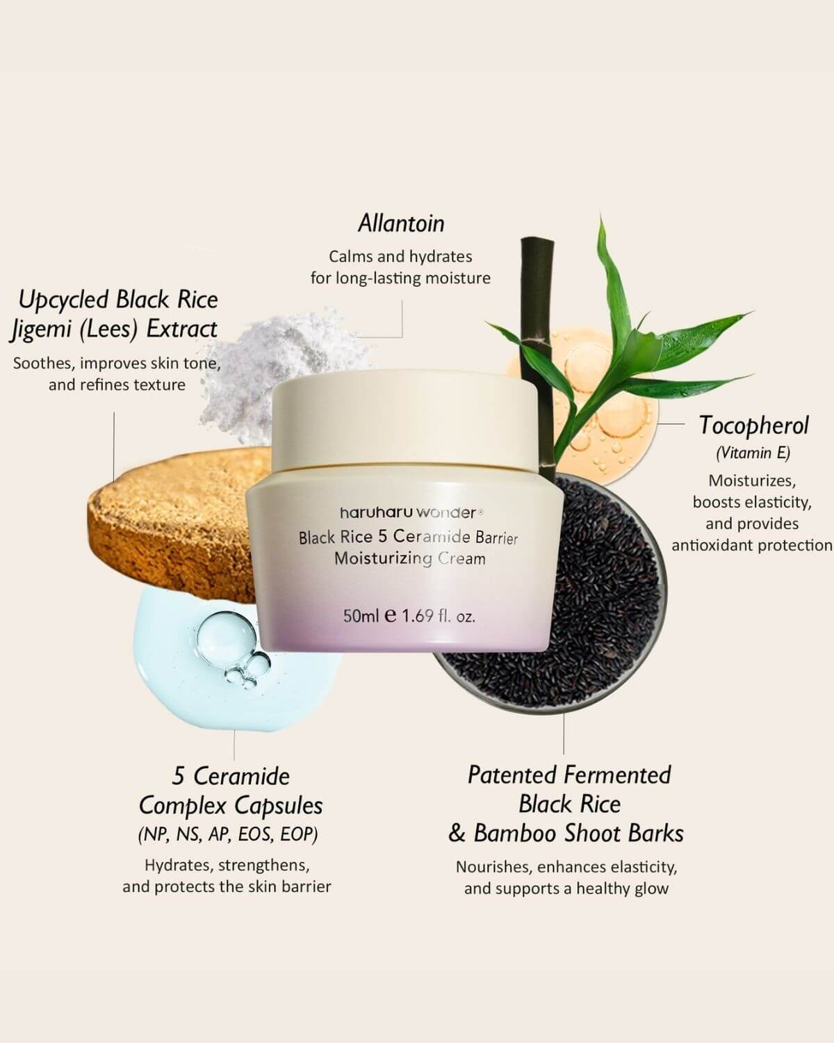 haruharu wonder Black Rice 5 Ceramide Barrier Moisturizing Cream_Barrier-Strengthening Moisturizer with Encapsulated Ceramides