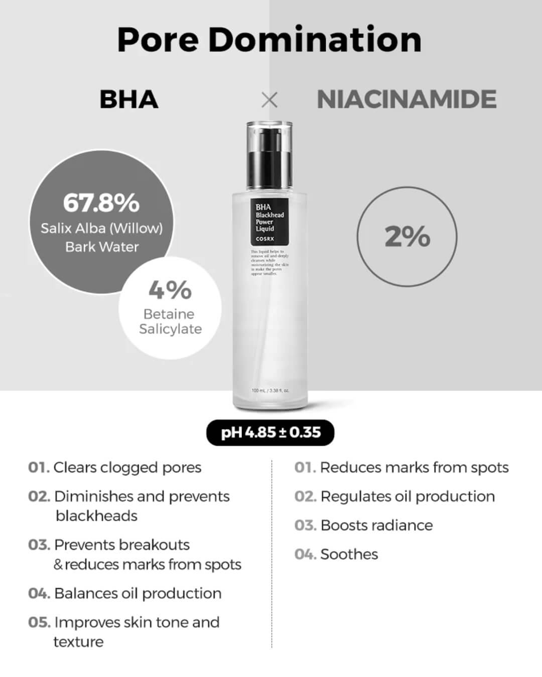 Cosrx BHA Blackhead Power Liquid_Clearer & Brighter, glowing complexion