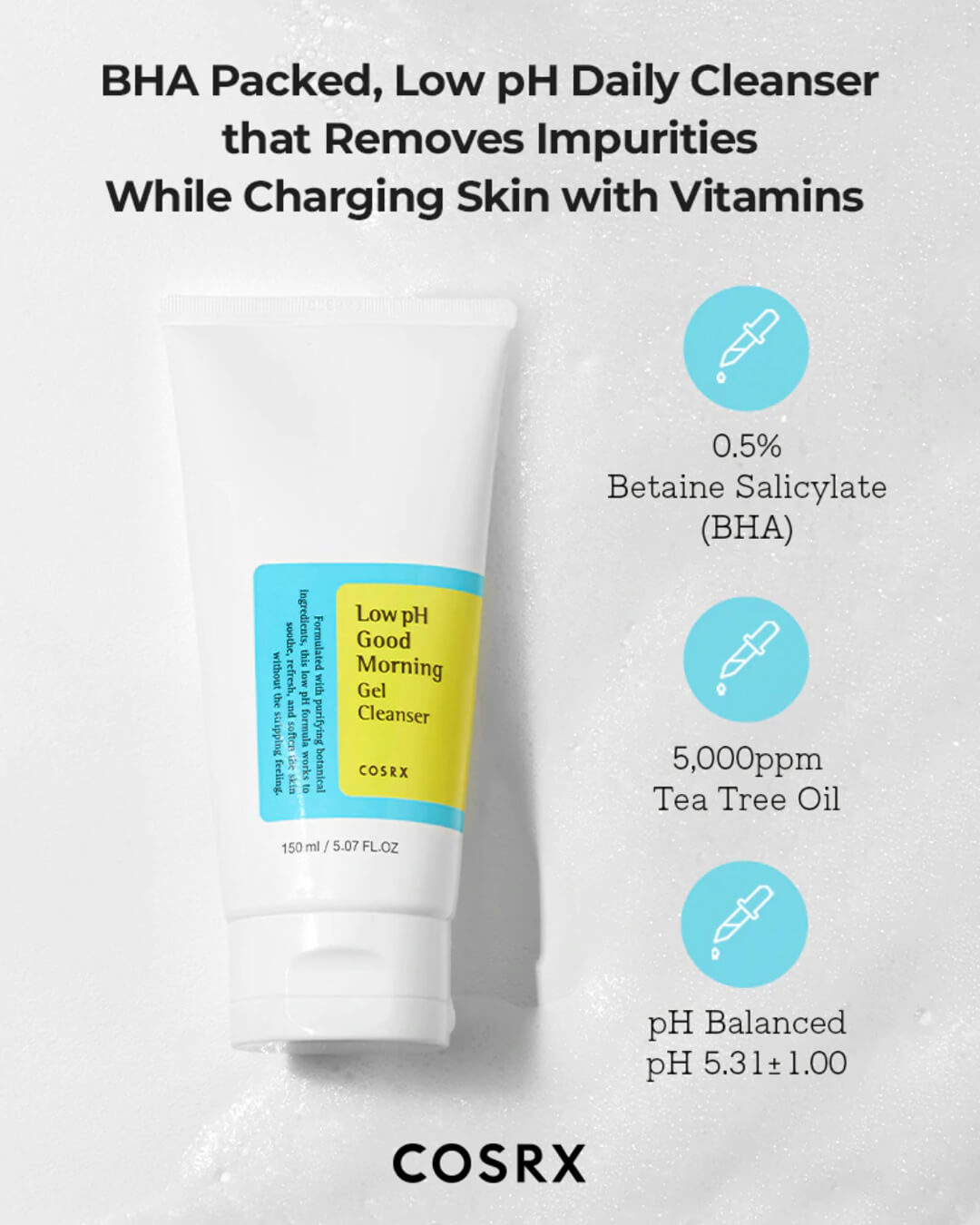 Cosrx Low pH Good Morning Gel Cleanser_Gentle, pure & balancing low pH Cleanser