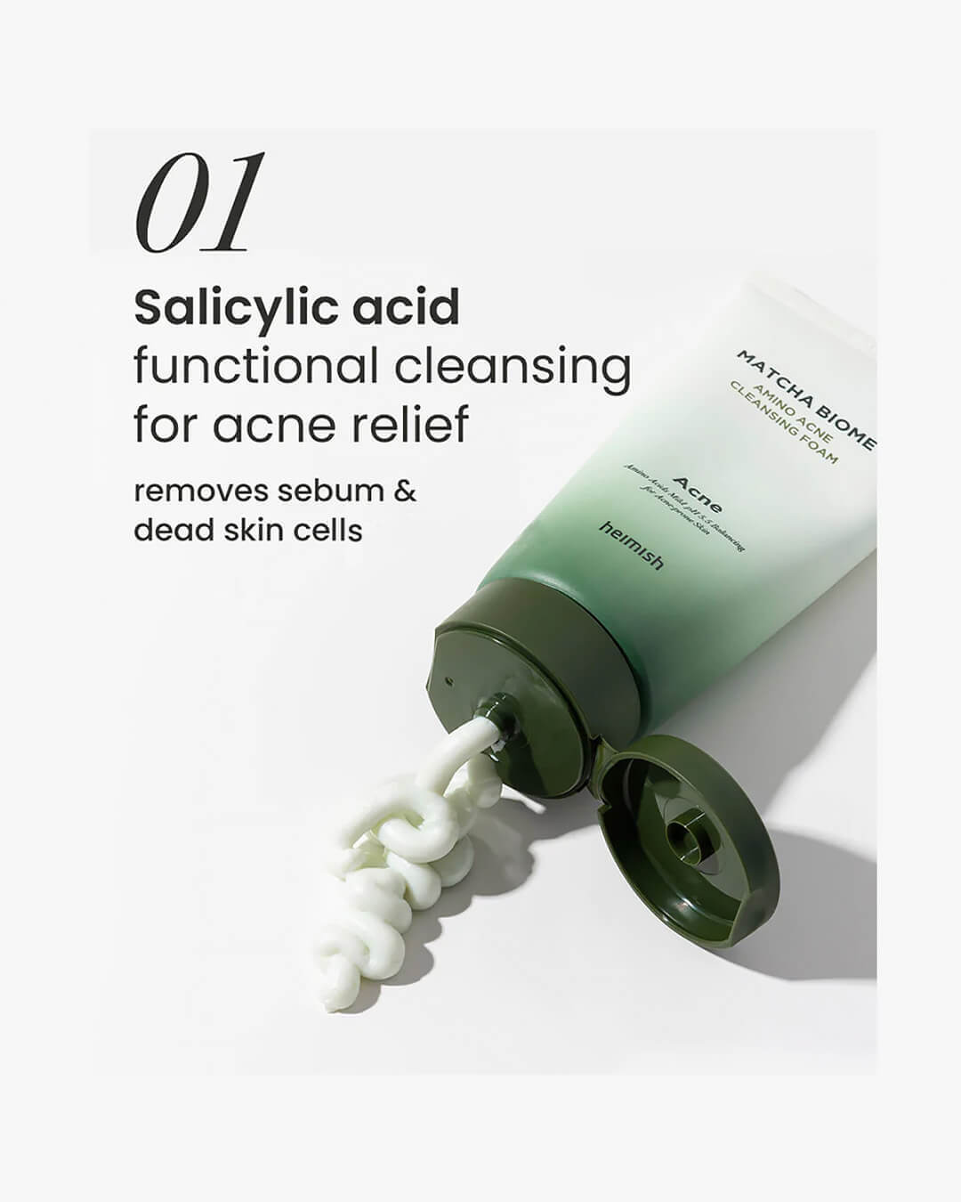 Heimish Matcha Biome Amino Acne Cleansing Foam Ohlolly Korean Skincare Cleanser