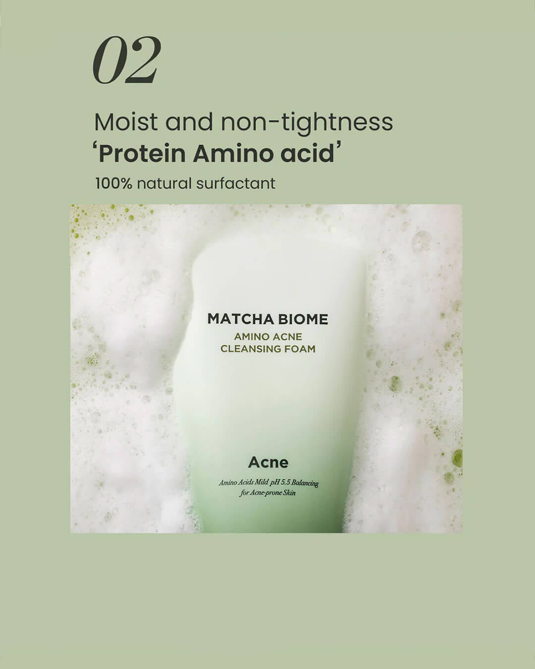 Heimish Matcha Biome Amino Acne Cleansing Foam Ohlolly Korean Skincare Cleanser