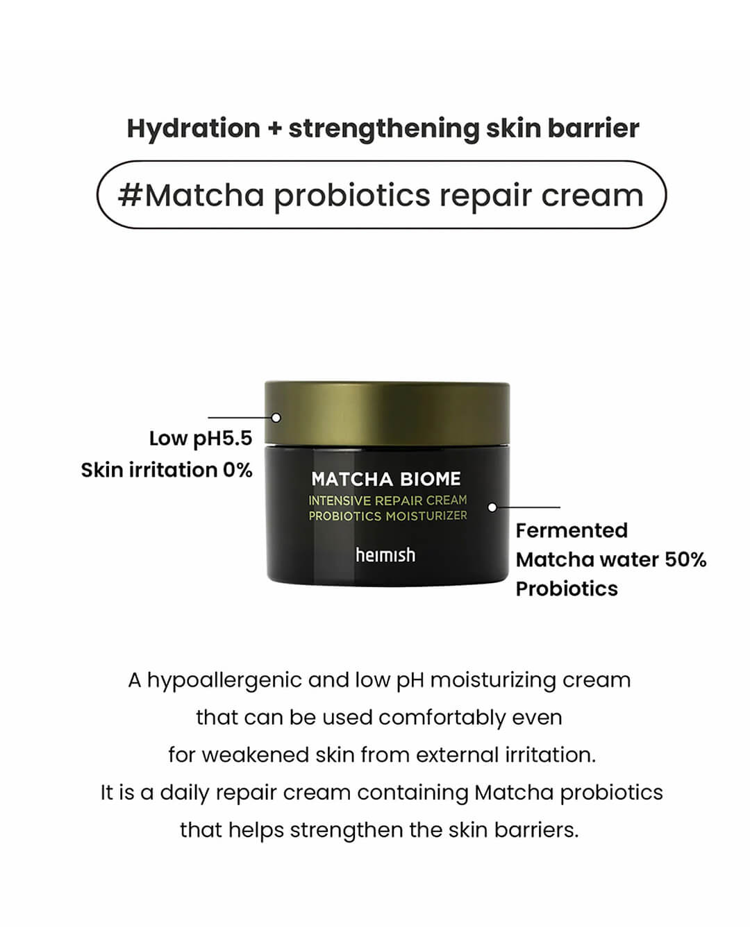 Heimish Matcha Biome Repair Cream Ohlolly Korean Skincare Moisturizer