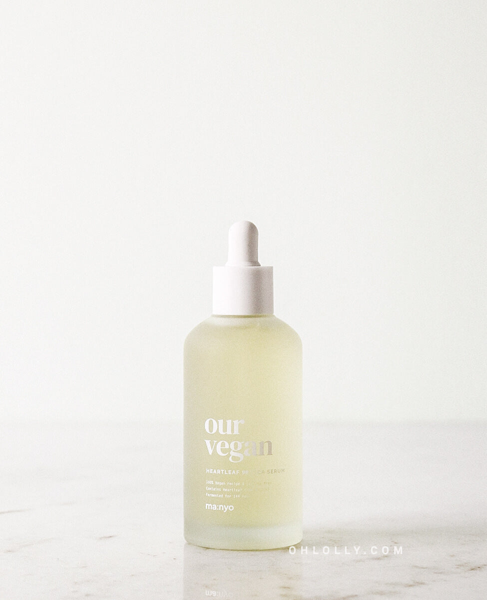 ma:nyo Our Vegan Heartleaf 98 Cica Serum_Low pH Serum for Sensitive Skin, product on table top