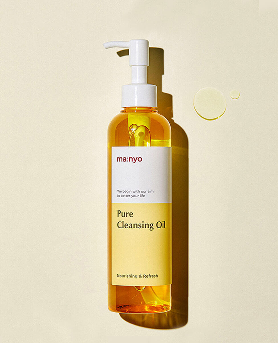 ma:nyo Pure Cleansing Oil_Clarifying Oil Cleanser_first cleanser, texture, front
