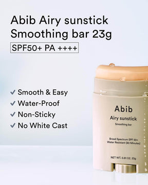 Ohlolly K-Beauty Skincare Abib Airy Sunstick Smoothing Bar