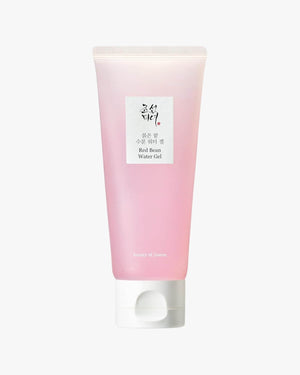 Product shot of the pink tube of Beauty of Joseon Red Bean Water Gel, a Korean skincare moisturizer.