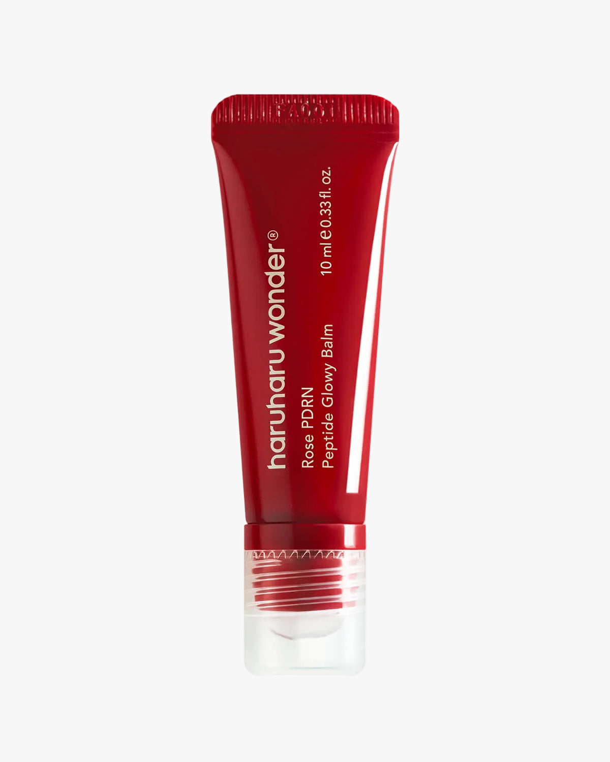 Haruharu Wonder Rose PDRN Peptide Glowy Balm red tube on a white background