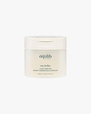 Equilib Seoul Eau Briller Glass Toning Pad container, 100 count, 200ml. K-beauty exfoliating toner pads.
