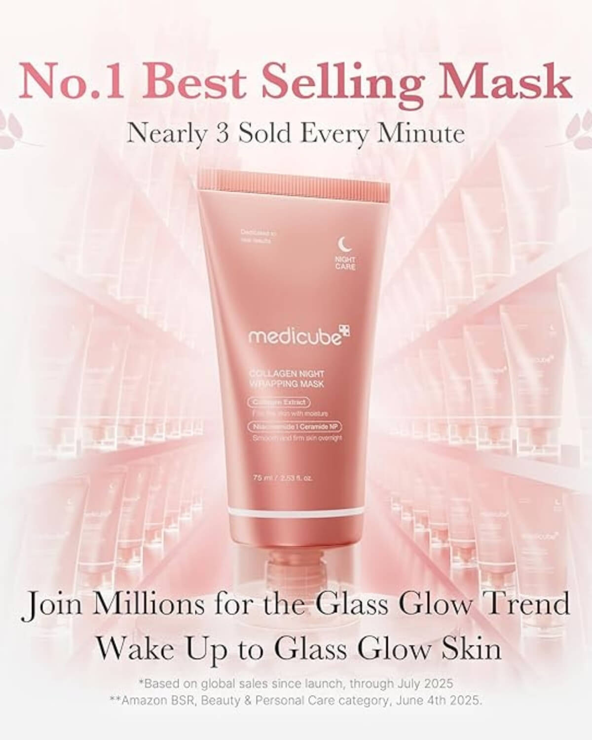 Medicube Collagen Night Wrapping Mask, infographic - best selling mask