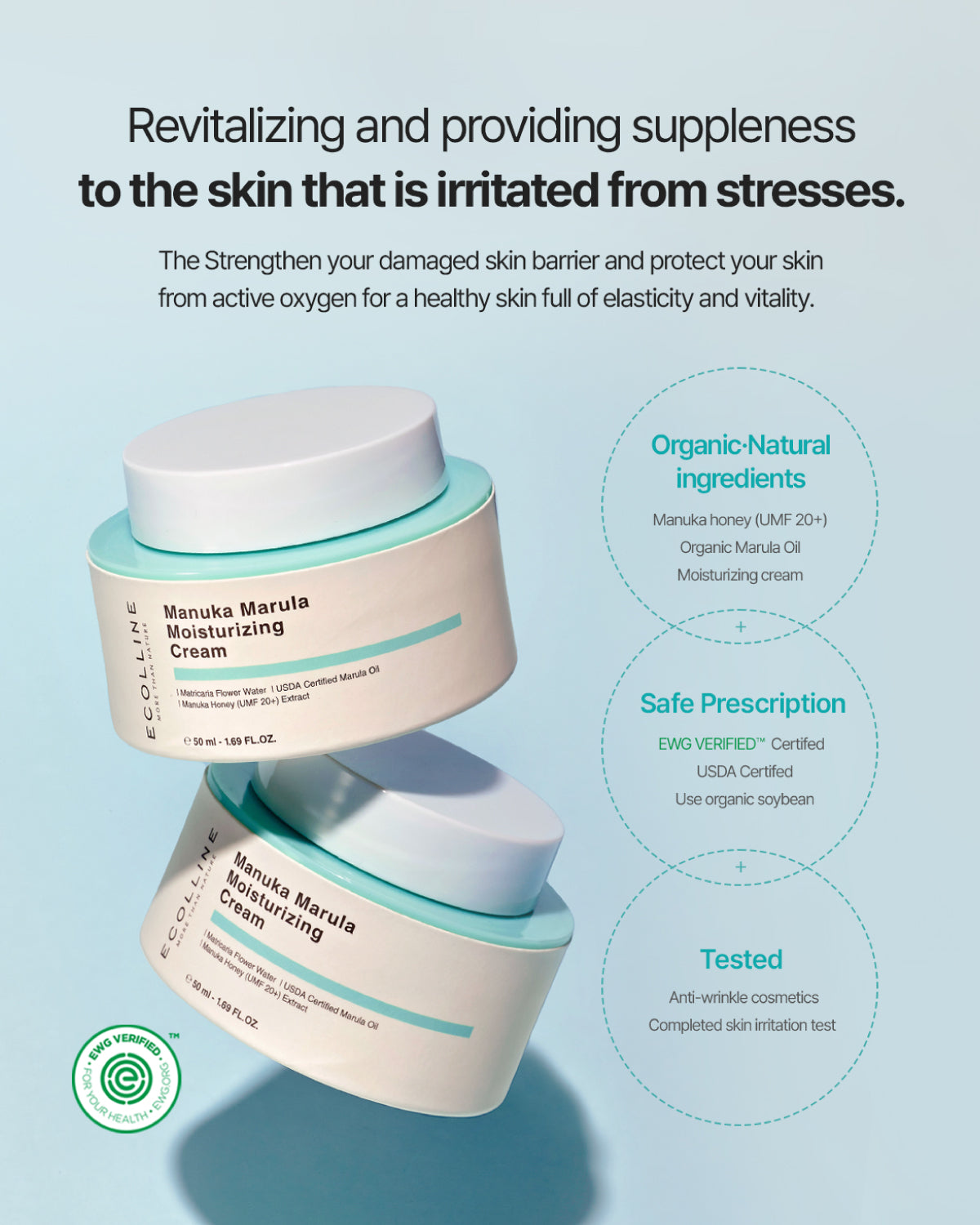 Ecolline Manuka Marula Moisturizing Cream_Organic Barrier-Strengthening Moisturizer