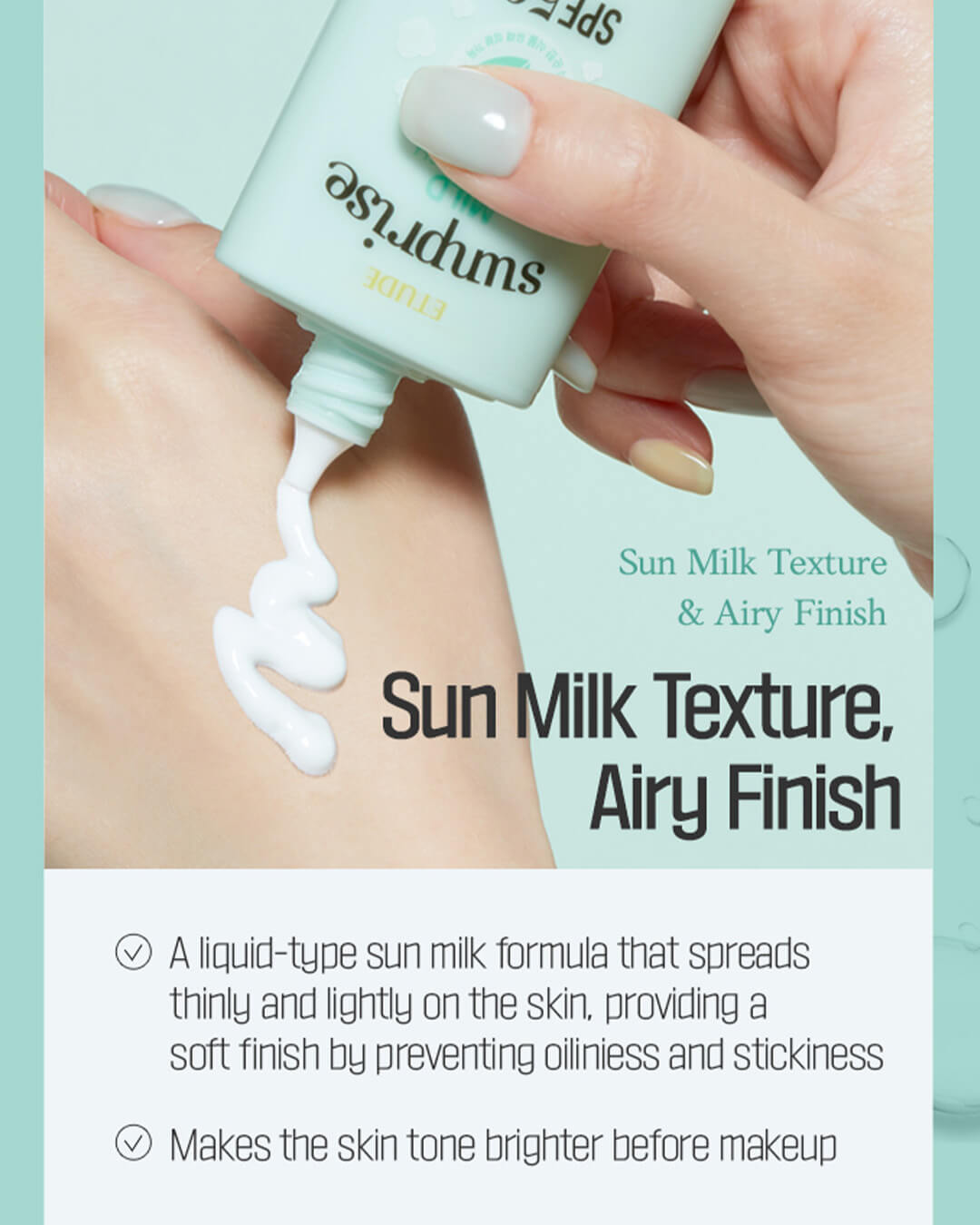 Ohlolly K-Beauty Skincare Etude Sunprise Mild Airy Finish SPF50+