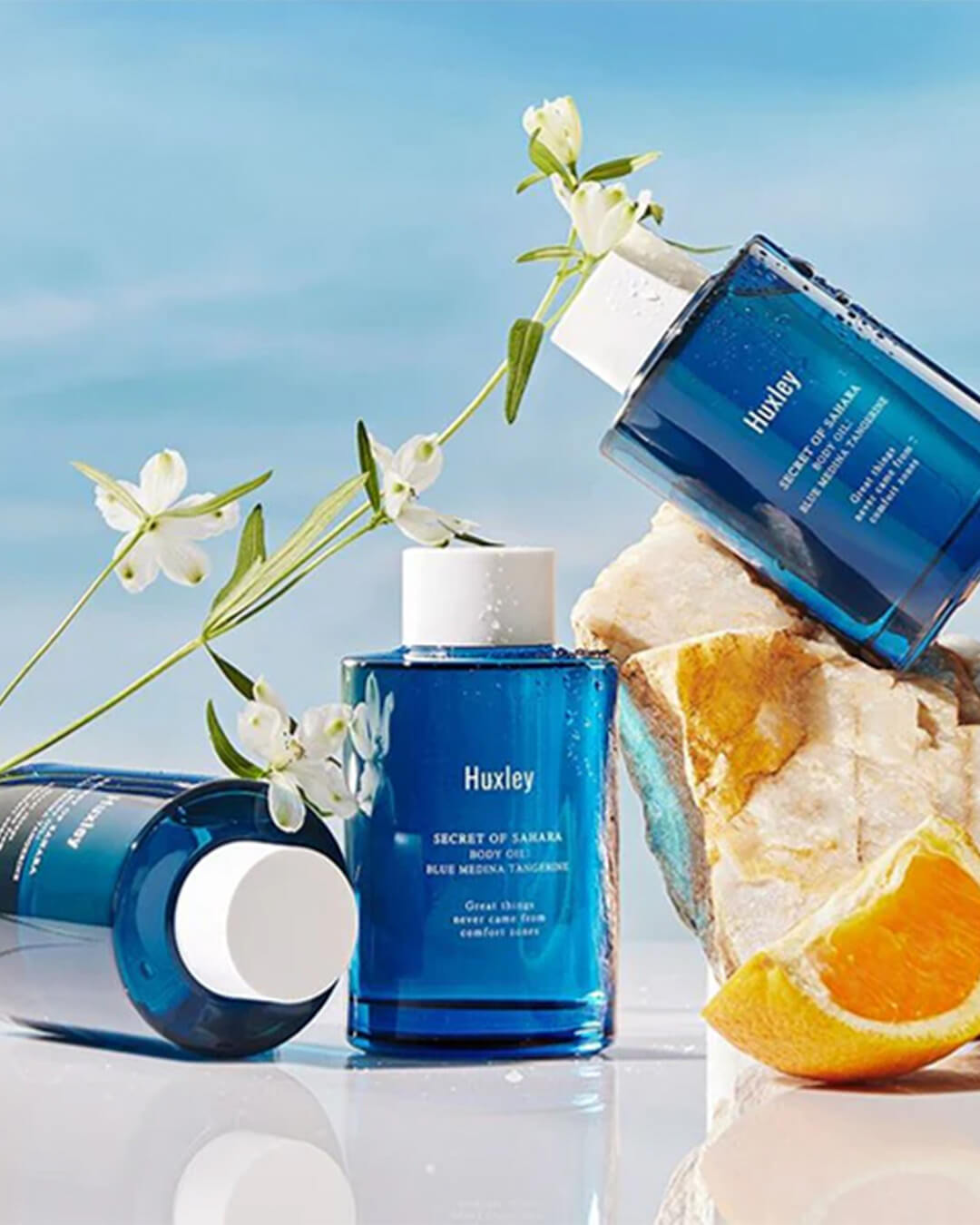 Ohlolly K-Beauty Skincare Huxley Blue Medina Tangerine Body Oil