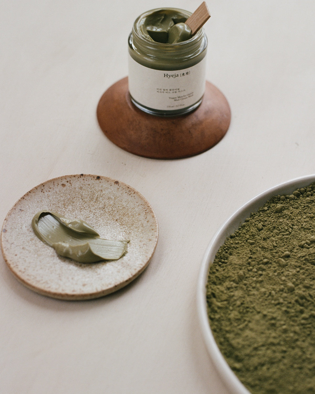 Hyeja Vegan Matcha Gentle Mud Cream Mask_Clarifying Wash-off Mask