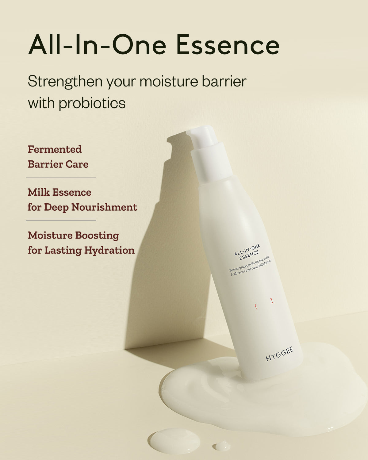 Hyggee All-In-One Essence_Nourishing and Hydrating Essence with Goat Milk Extract and Probiotics