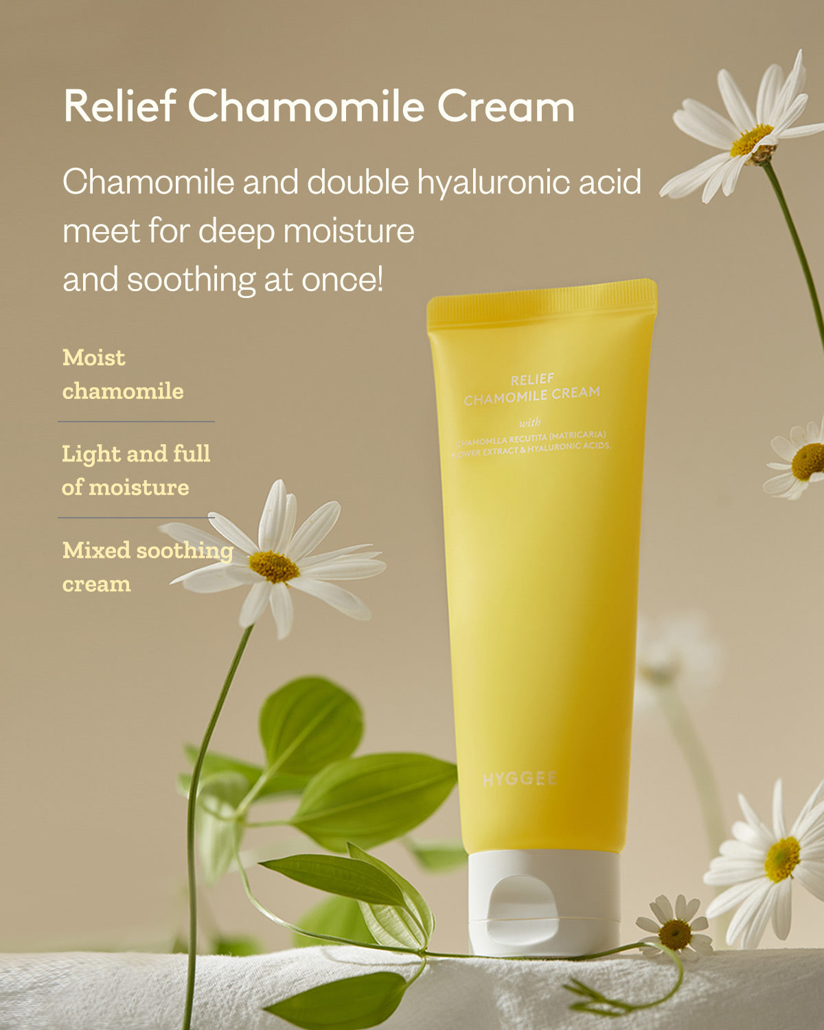 Hyggee Relief Chamomile Cream_Soothing and Hydrating Chamomile Gel Cream