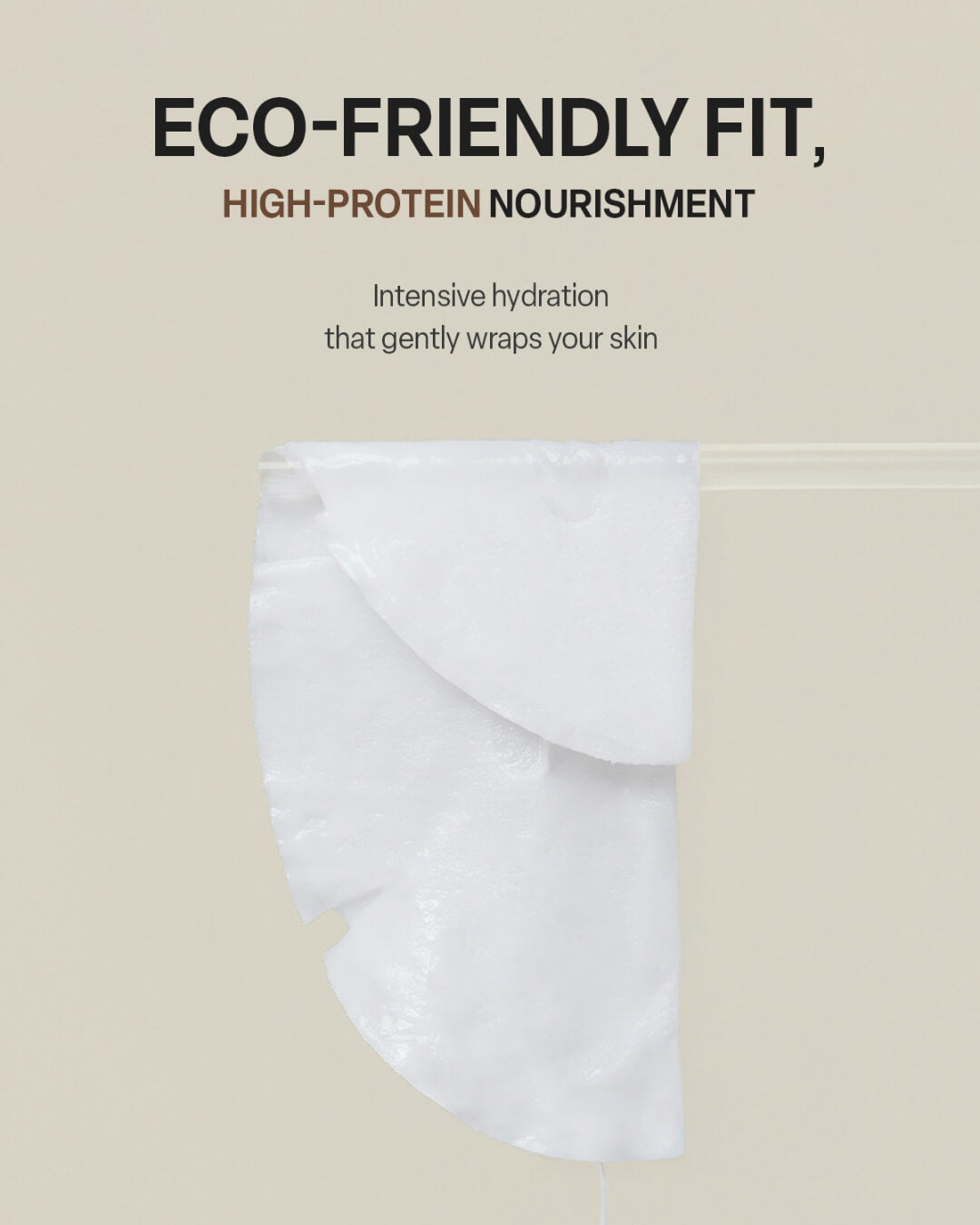 Eco-friendly sheet mask from Koy Solid Volume Ampoule Mask providing intensive high-protein hydration.