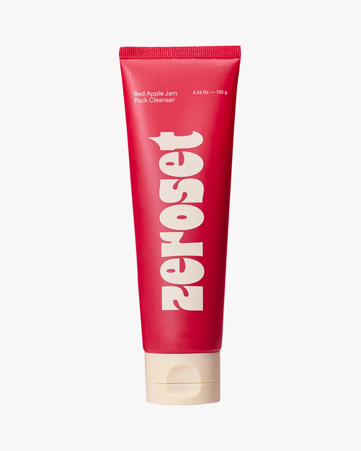 Front view of Zeroset Red Apple Jam Pack Cleanser 120g tube on a clean white background.