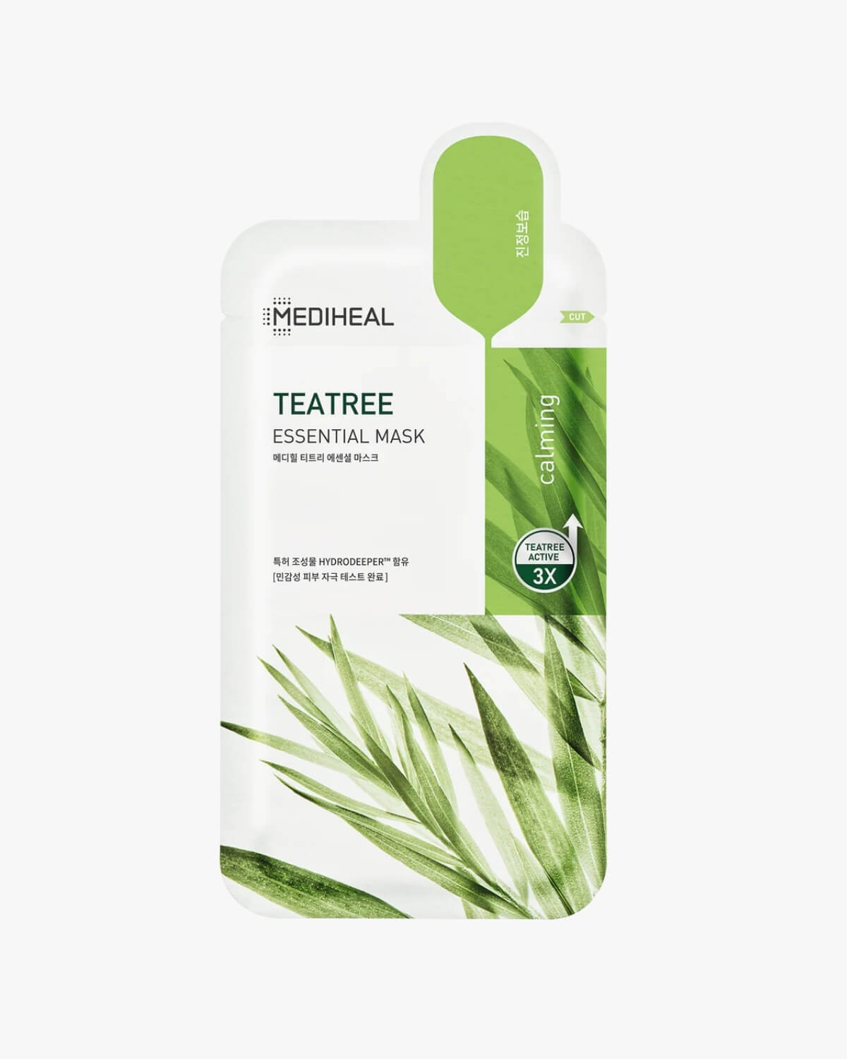 Mediheal Tea Tree Essential Mask_Intensive Calming & Clarifying Mask, hero image on a white background