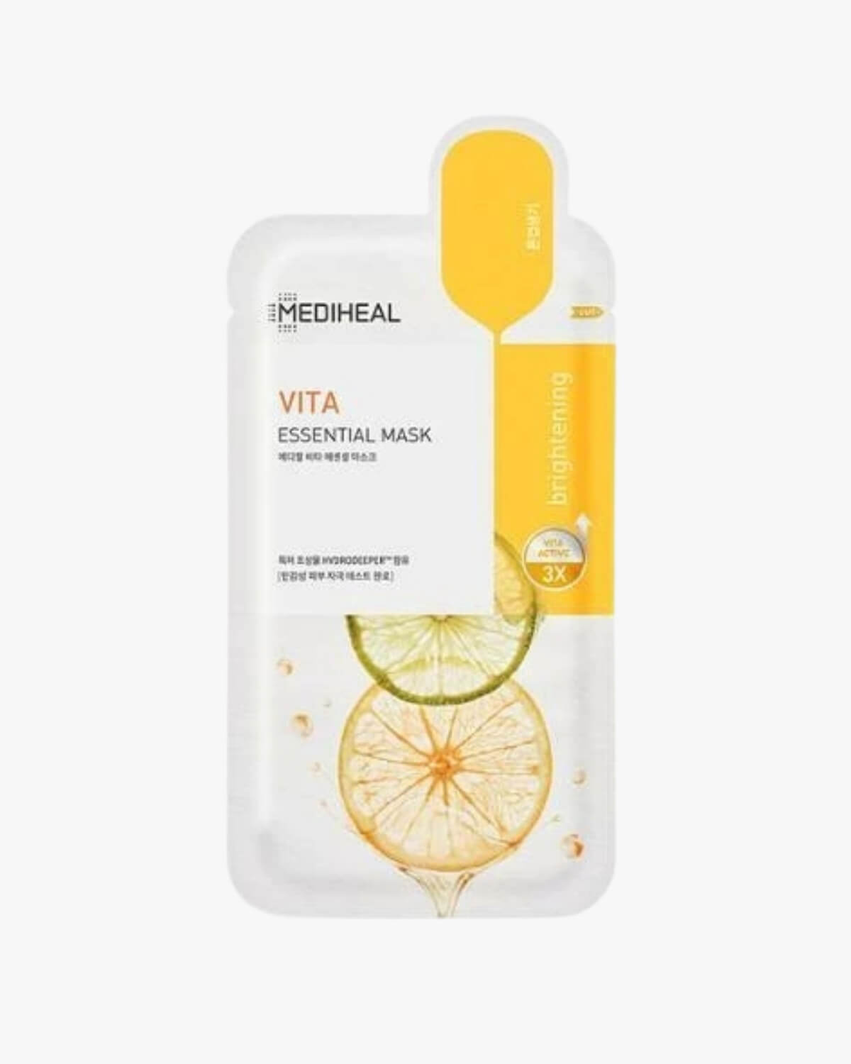 Mediheal Vita Essential Mask_Vitamin-packed Refreshing Sheet Mask, product hero image on a white background