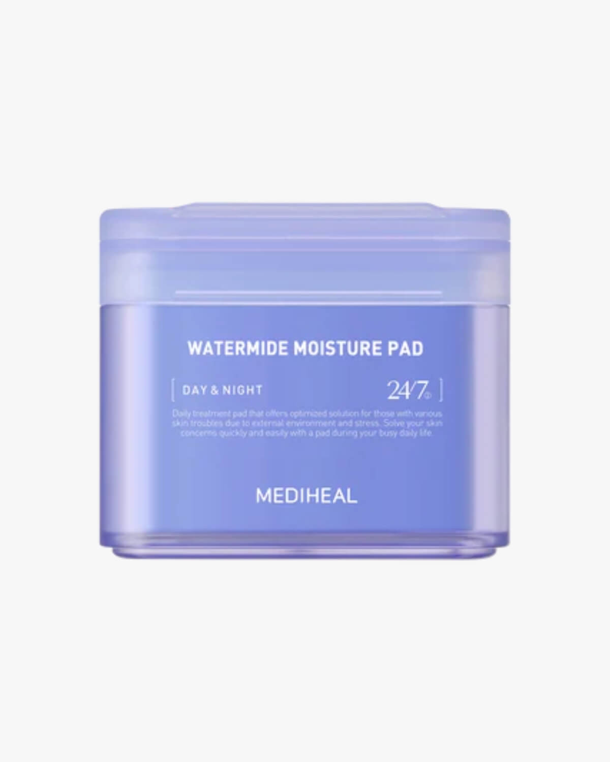 Mediheal Watermide Toner Pad_Hydrating & De-puffing Treatment Mask Pad, hero image on a white background