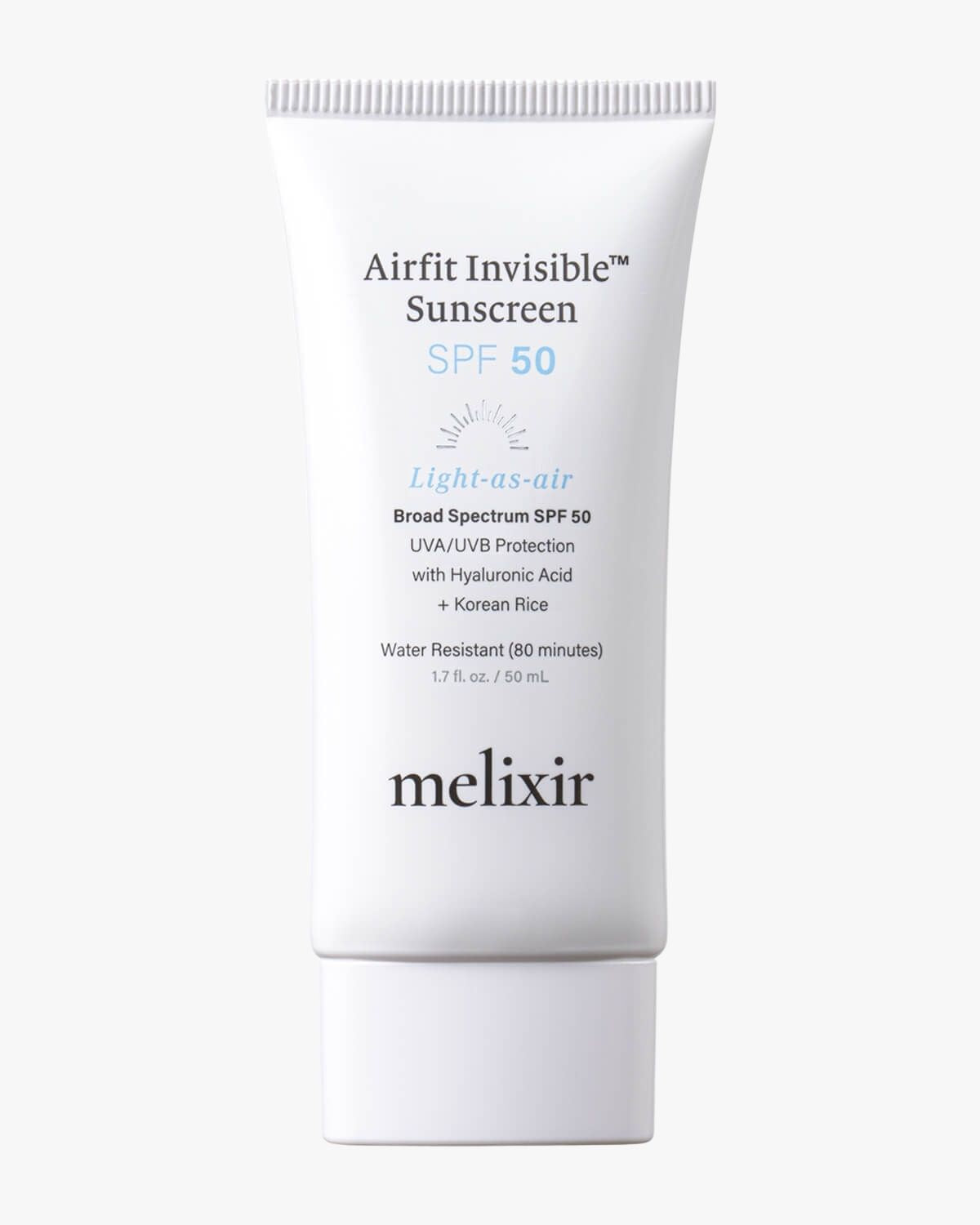 Melixir Airfit Invisible Sunscreen_Invisible Vegan Sunscreen with Korean Rice and Hyaluronic Acid
