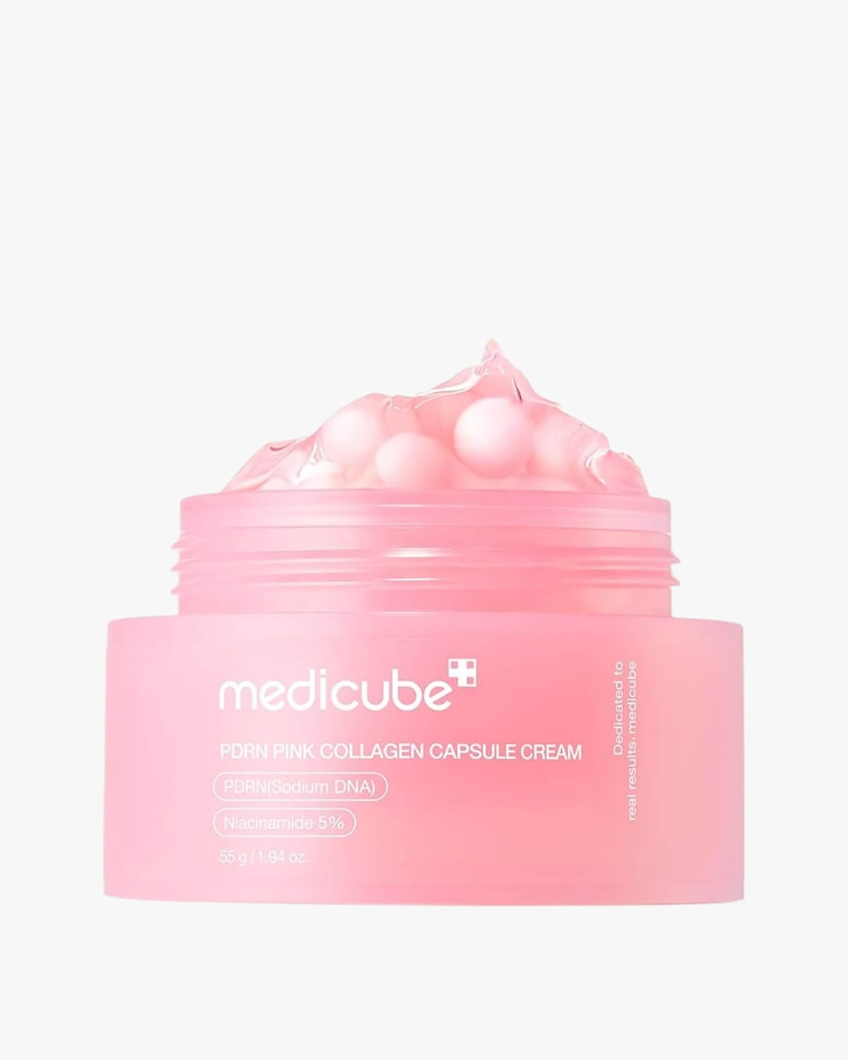Medicube PDRN Pink Collagen Capsule Cream, hero image, product on a white background