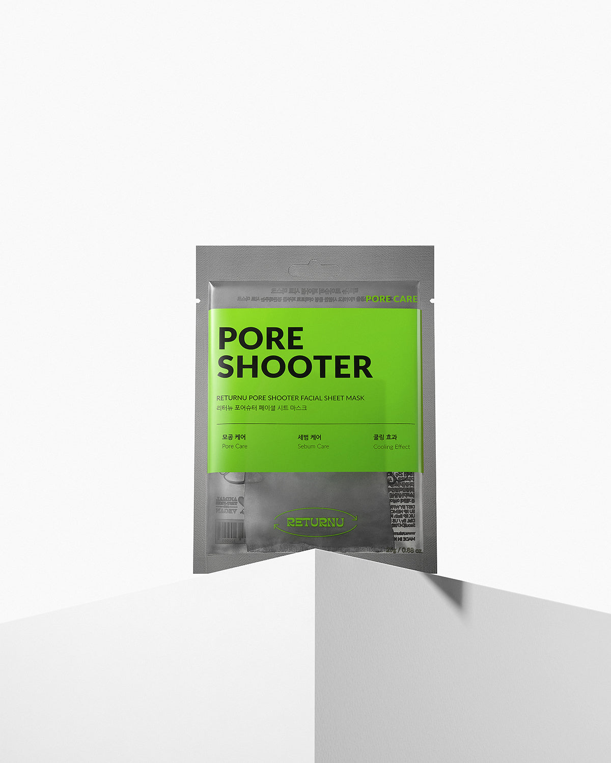 Returnu Poreshooter Facial Sheet Mask_Instant Cooling & Pore-Tightening Sheet Mask